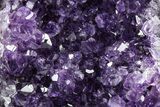 Deep Purple Amethyst Geode With Wood Base - Uruguay #368333-1